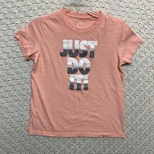 Nike girls t-shirt, Large Pink  Just do it‎ short sleeve Crew Neck 100%cotton